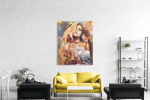 Πίνακας Καμβάς Colorful Woman Painting- Animals