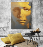 Πίνακας Καμβάς Portrait gold texture