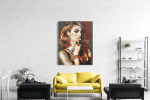 Πίνακας Καμβάς Graffiti Art Abstract Woman Portrait
