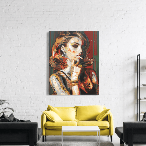 Πίνακας Καμβάς Graffiti Art Abstract Woman Portrait