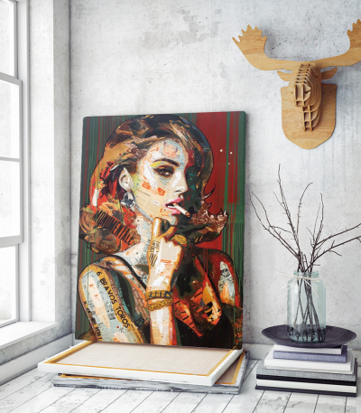 Πίνακας Καμβάς Graffiti Art Abstract Woman Portrait