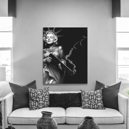 Πίνακας Καμβάς Marilyn Monroe- Statue Of Liberty