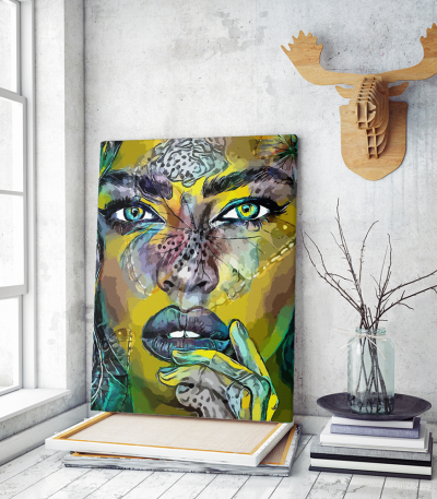 Πίνακας Καμβάς Woman with Butterfly