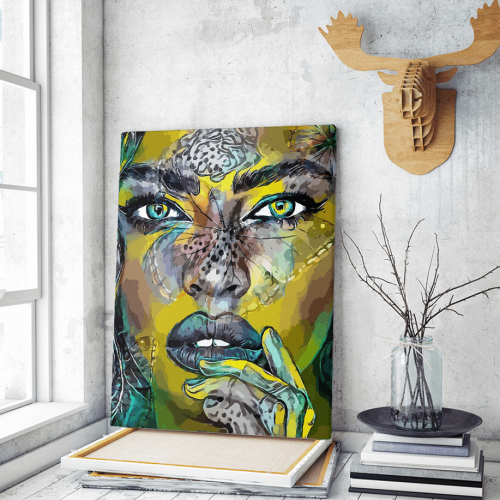 Πίνακας Καμβάς Woman with Butterfly