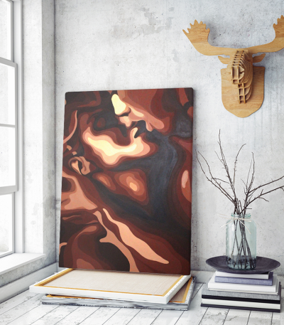 Πίνακας Καμβάς Kiss Portrait