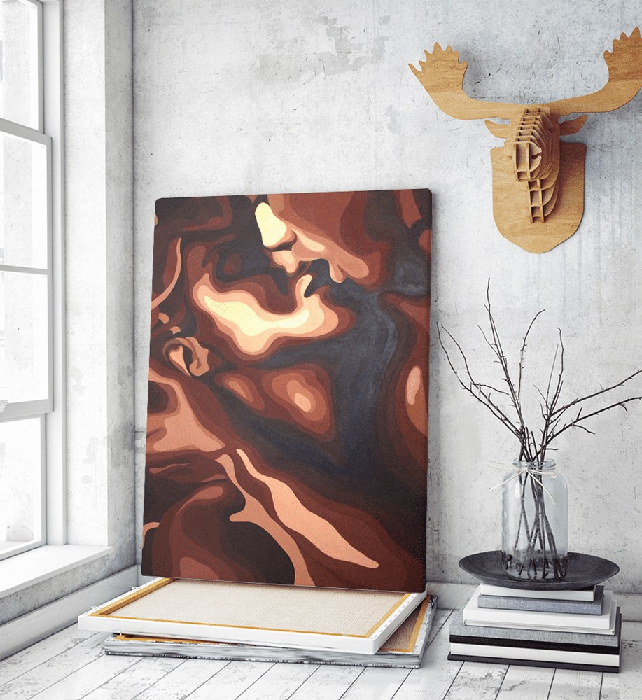Πίνακας Καμβάς Kiss Portrait