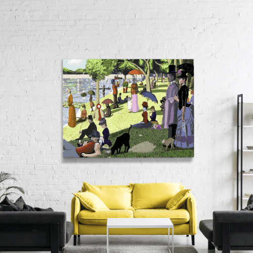 Πίνακας σε Καμβά : A Sunday on La Grande Jatte - Georges Seurat