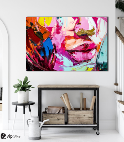 Πίνακας σε Καμβά : Abstract Lip Art