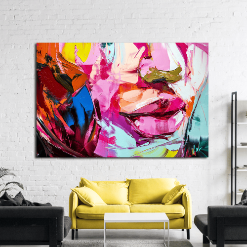 Πίνακας σε Καμβά : Abstract Lip Art