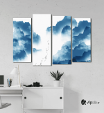 Πίνακας Καμβάς Τετράπτυχος Simple Asian Landscape Wall Art