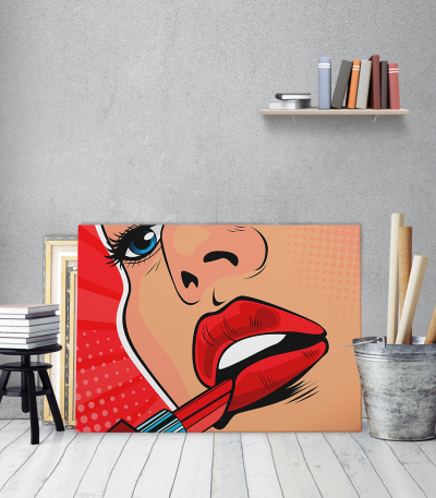 Πίνακας σε Καμβά : Pop Art Lipstick