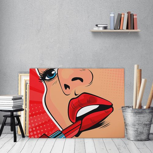 Πίνακας σε Καμβά : Pop Art Lipstick