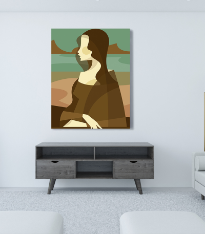Πίνακας σε Καμβά : Mona Lisa Minimalist Illustrator