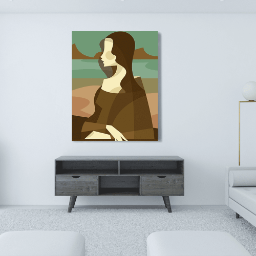 Πίνακας σε Καμβά : Mona Lisa Minimalist Illustrator