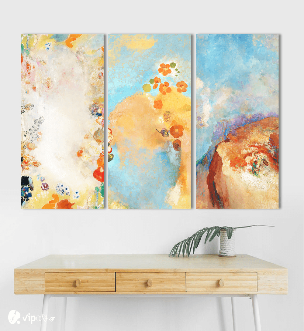 Σύνθεση με Πίνακες σε Καμβά- Abstract Floral- 3 τεμάχια 40x80 Σύνθεση με Πίνακες σε Καμβά- Abstract Floral- 3 τεμάχια 40x80