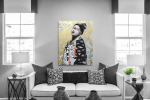 Πίνακας σε Καμβά : Gold Geisha Art