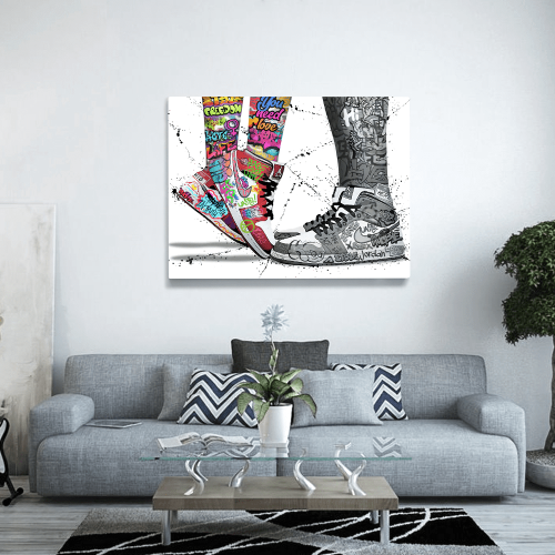 Πίνακας σε Καμβά : Graffiti Love Shoes