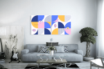 Σύνθεση Με Πίνακες Καμβάδες 60x60 - 2 Τεμάχια - Mosaic Art