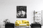Πίνακας σε Καμβά : Abrstact mystery woman portrait