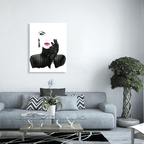 Πίνακας σε Καμβά : Minimal Woman Portrait