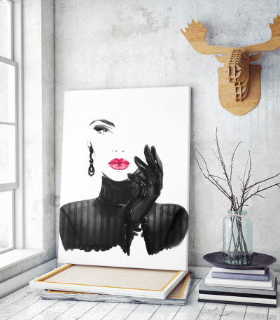 Πίνακας σε Καμβά : Minimal Woman Portrait