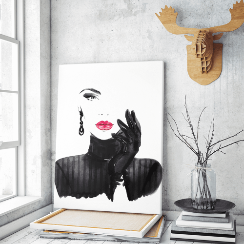 Πίνακας σε Καμβά : Minimal Woman Portrait