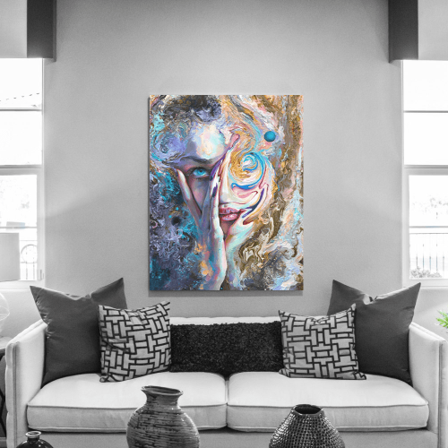Πίνακας σε Καμβά : Abstract Portrait Art