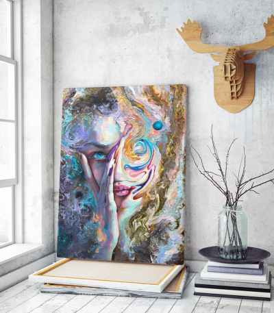 Πίνακας σε Καμβά : Abstract Portrait Art