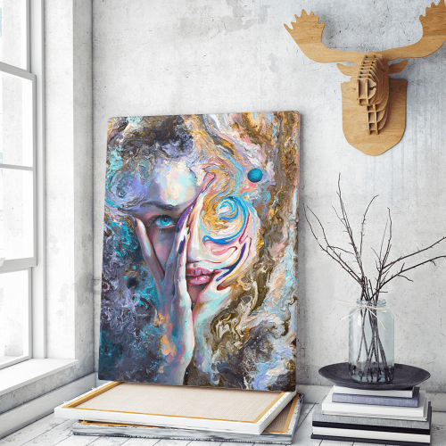 Πίνακας σε Καμβά : Abstract Portrait Art