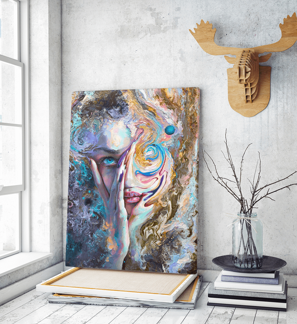 Πίνακας σε Καμβά : Abstract Portrait Art