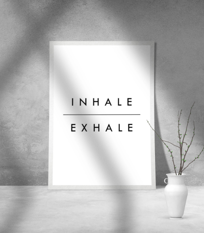 Εκτύπωση σε Αφίσα Χαρτί Inhale Exhale