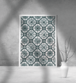 Εκτύπωση σε Αφίσα Χαρτί Blue-White Tile