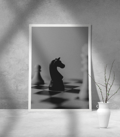 Εκτύπωση σε Αφίσα Χαρτί Black And White Chess