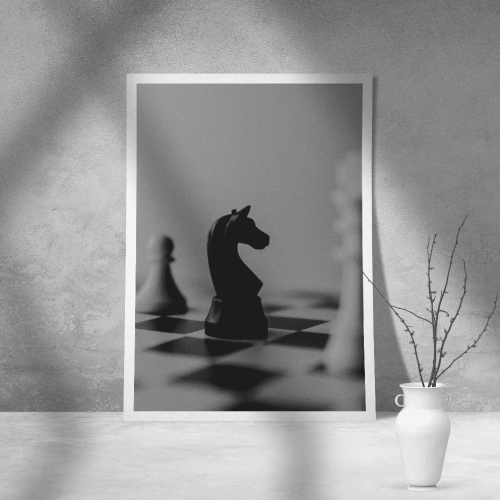 Εκτύπωση σε Αφίσα Χαρτί Black And White Chess
