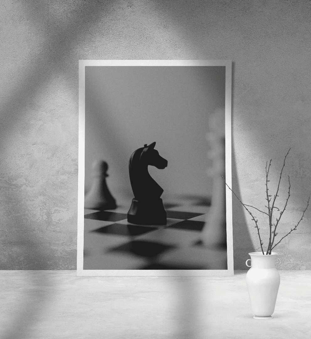 Εκτύπωση σε Αφίσα Χαρτί Black And White Chess