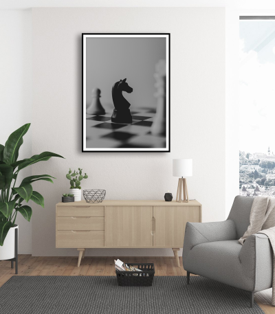 Εκτύπωση σε Αφίσα Χαρτί Black And White Chess