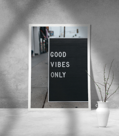 Εκτύπωση σε Αφίσα Χαρτί Good Vibes Only