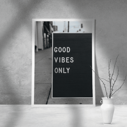 Εκτύπωση σε Αφίσα Χαρτί Good Vibes Only