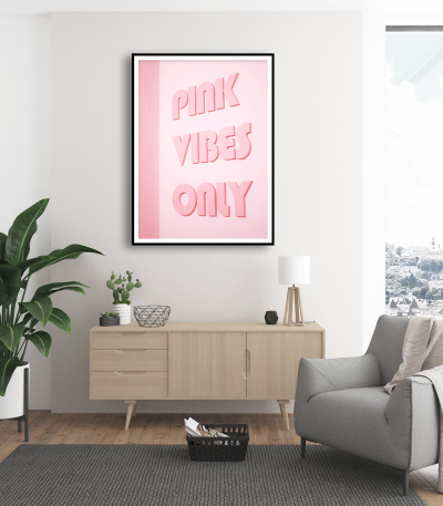 Εκτύπωση σε Αφίσα Χαρτί Pink Vibes Only