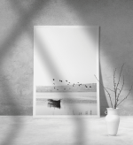 Εκτύπωση σε Αφίσα Χαρτί Black and White Boat