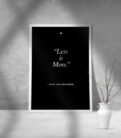 Εκτύπωση σε Αφίσα Χαρτί Less is More