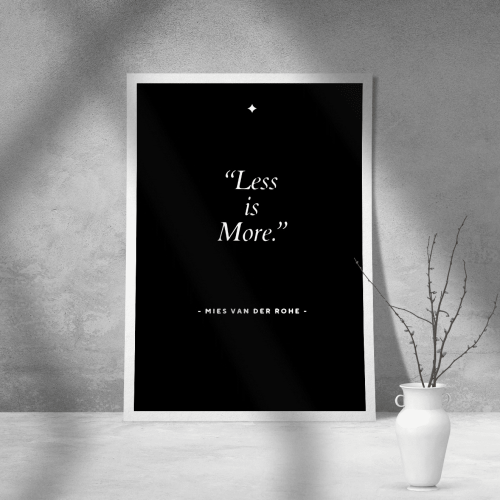 Εκτύπωση σε Αφίσα Χαρτί Less is More