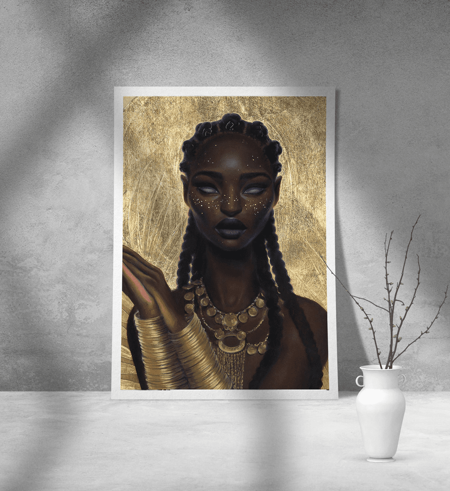 Εκτύπωση σε Αφίσα Χαρτί Black and Gold Goddess