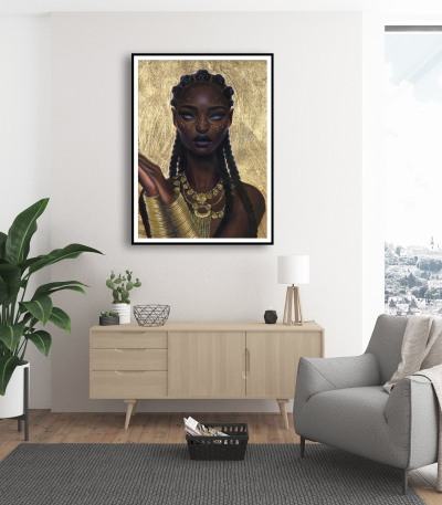Εκτύπωση σε Αφίσα Χαρτί Black and Gold Goddess
