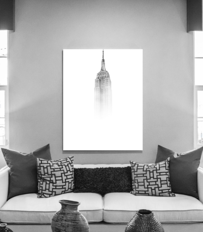Πίνακας σε Καμβά : skyscraper black and white