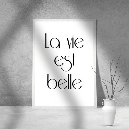 Εκτύπωση σε Αφίσα Χαρτί La Vie Est Belle