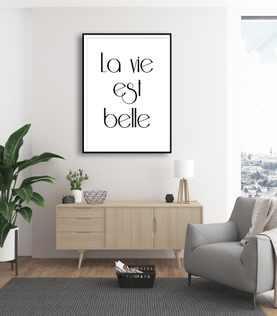 Εκτύπωση σε Αφίσα Χαρτί La Vie Est Belle