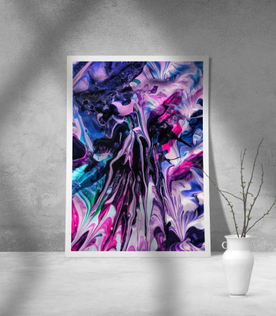 Εκτύπωση σε Αφίσα Χαρτί Abstract Purple Art
