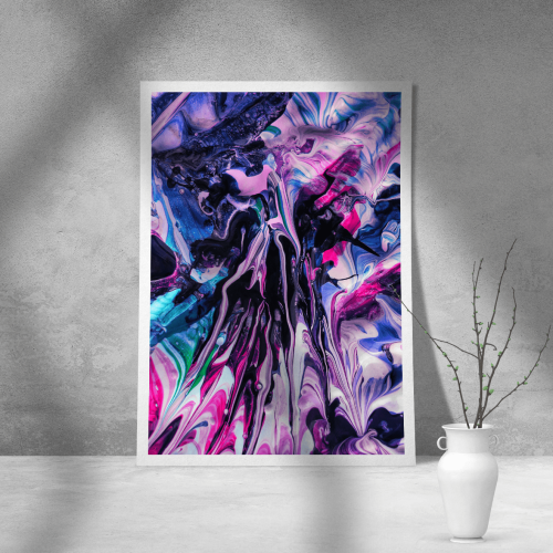 Εκτύπωση σε Αφίσα Χαρτί Abstract Purple Art