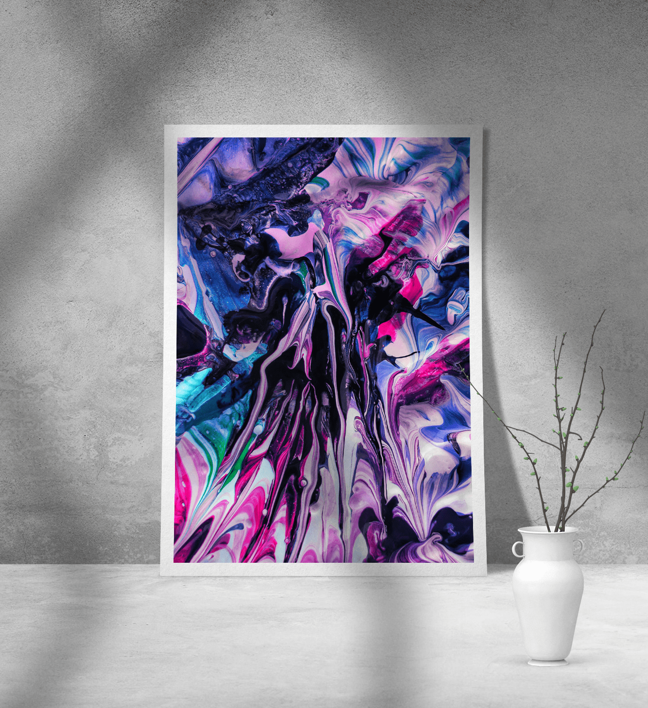 Εκτύπωση σε Αφίσα Χαρτί Abstract Purple Art